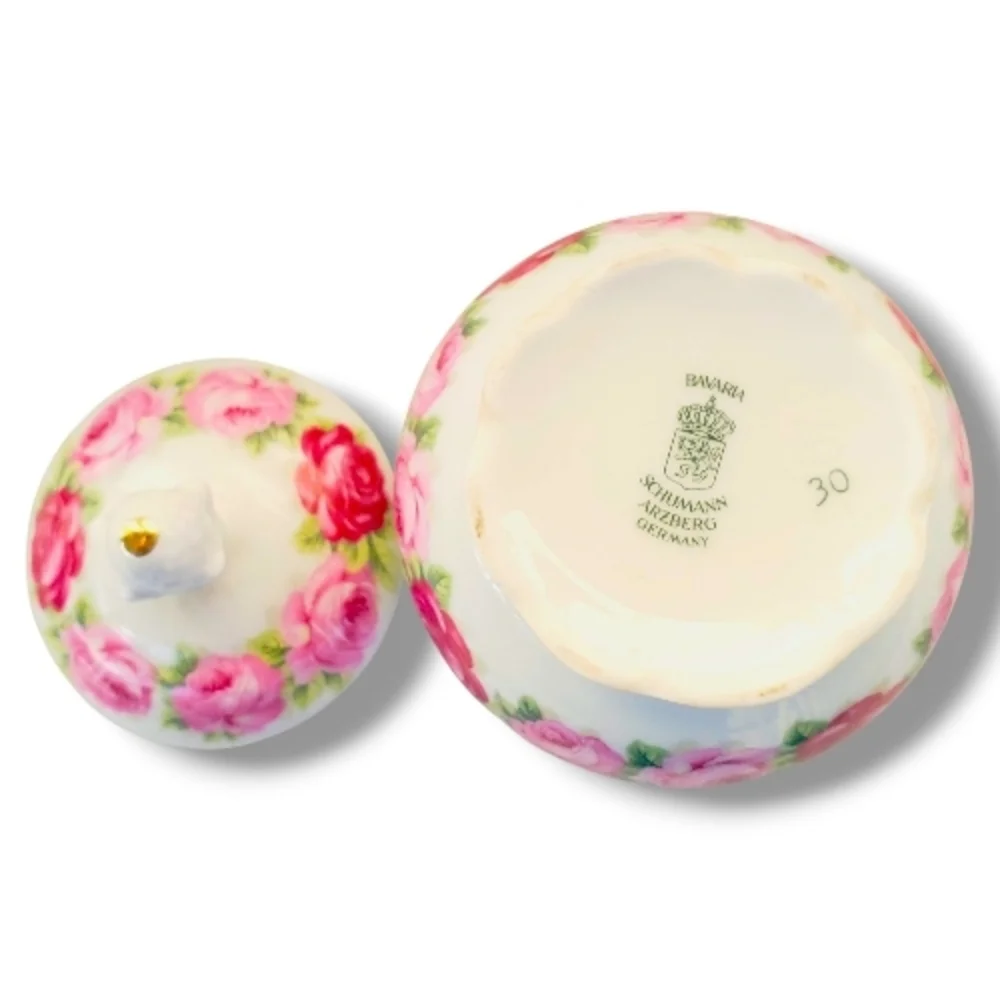 Rare Winterling Bavaria tea coffee Pink Roses, ca 1950s-1970s Small Dish